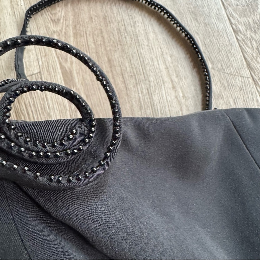 Niteline by Della Roufogali Black Cocktail Prom Dress Embroidered Sz 6 - Picture 7 of 12